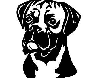 metal boxer dog silhouette|boxer dog face silhouette.